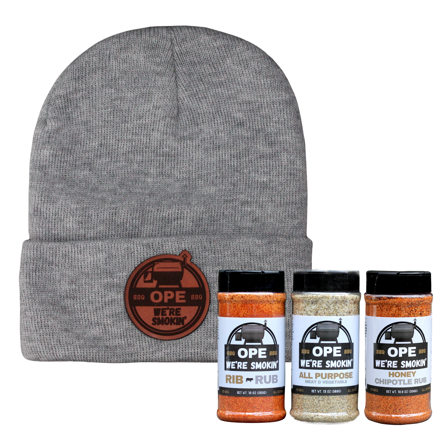 Smoker Combo - Grey Beanie + Rib Rub & All Purpose Seasoning