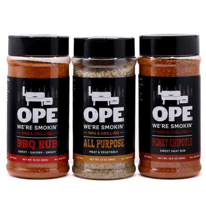 Ope Trio Pack - BBQ Rub, All Purpose & Honey Chipotle Rub