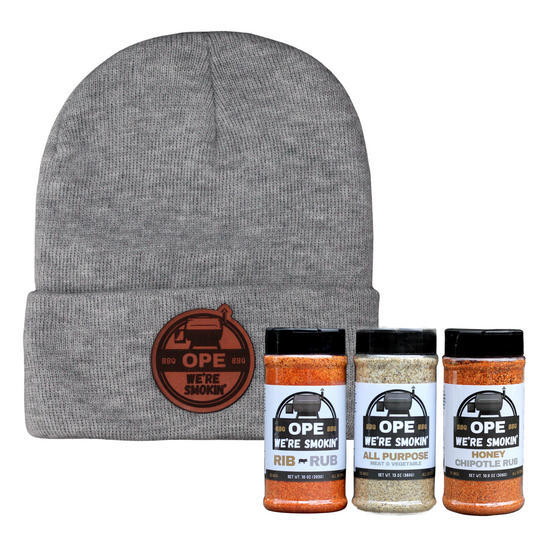 Smoker Combo - Grey Beanie + Rib Rub & All Purpose Seasoning